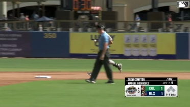 Drew Compton homers (3) on a fly ball to right field.