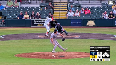 Bralyn Brazoban strikes out swinging.