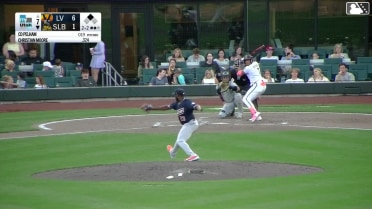 Christian Moore doubles (15) on a ground ball to right fielder Jared Dickey. Zach Humphreys scores.