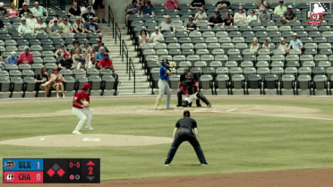 David García hits a ground-rule double (1) on a fly ball to right-center field. Mike Boeve scores. Mark Coley II to 3rd.