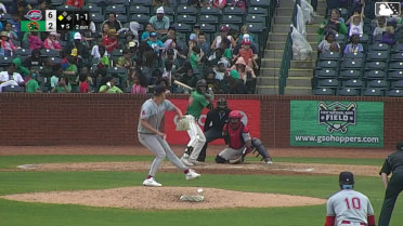 Wyatt Sanford homers (6) on a line drive to center field. Jhonny Severino scores.