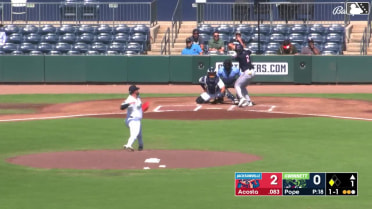 Maximo Acosta reaches on a throwing error by shortstop Jim Jarvis. Jacob Berry scores.
