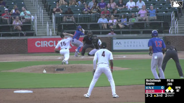 Kane Kepley singles on a line drive to right fielder Dylan Campbell. Alex Ramírez scores.