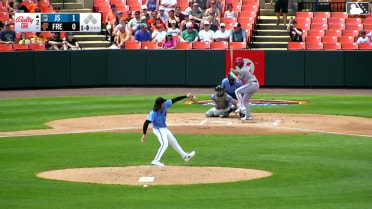 Brandon Lewis homers (3) on a line drive to left field.
