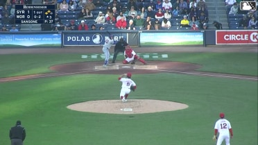 Ryan Clifford out on a sacrifice fly to right fielder Nate Eaton. Nick Morabito scores. Ji Hwan Bae to 3rd.