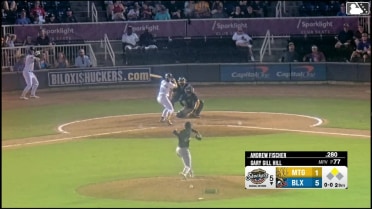 Josh Adamczewski singles on a fly ball to right fielder Theo Gillen. Blake Burke scores.