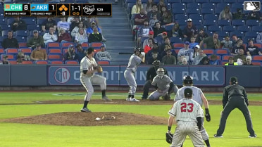 Nick Mitchell singles on a ground ball to third baseman Anderson De Los Santos. Cameron Barstad scores. Alex Mooney to 3rd. Jose Devers to 2nd.
