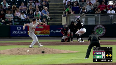 Christian Encarnacion-Strand strikes out swinging and Heston Kjerstad caught stealing 2nd, catcher Leo Bernal to second baseman César Prieto to catcher Leo Bernal.