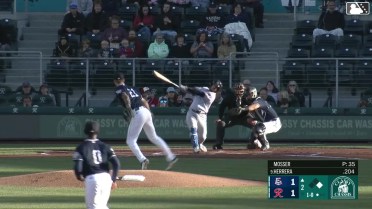 Jose Herrera homers (2) on a fly ball to right field. Gilberto Celestino scores.