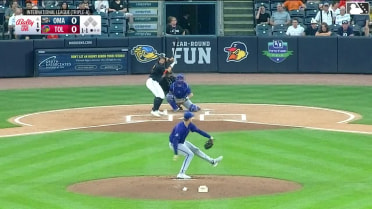 Jace Jung homers (18) on a fly ball to left field.