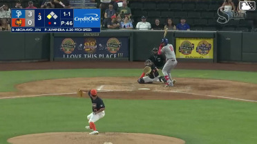 Orlando Arcia homers (7) on a line drive to right center field. Kyler Fedko scores.