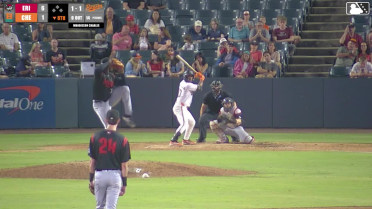 Aron Estrada homers (15) on a fly ball to right field.