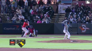 Catcher Luis Corobo picks off Stiven Martinez at 2nd on throw to shortstop Juan Ortuno.