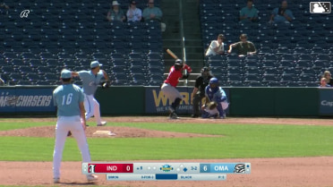 Ronny Simon doubles (5) on a line drive to center fielder Kameron Misner. Tyler Callihan scores.