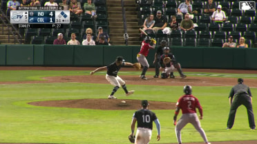 Ronny Simon doubles (24) on a sharp line drive to center fielder Alfonsin Rosario. Termarr Johnson scores. Jesus Castillo scores.
