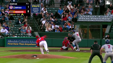 Lenyn Sosa singles on a sharp line drive to left fielder Johnathon Thomas. Jay Harry scores.
