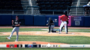 Caden Scarborough strikes out his four