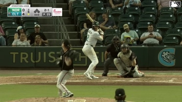 Andy Weber homers (6) on a fly ball to left center field.