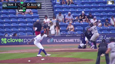 Brando Mayea singles on a ground ball to right fielder Branny De Oleo. Bryce Martin-Grudzielanek scores.