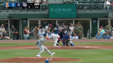 Robert Moore homers (6) on a fly ball to right field.