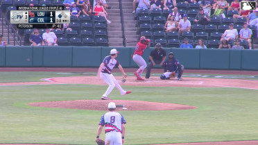 Héctor Rodríguez singles on a sharp line drive to center fielder Petey Halpin. Carlos Jorge scores.
