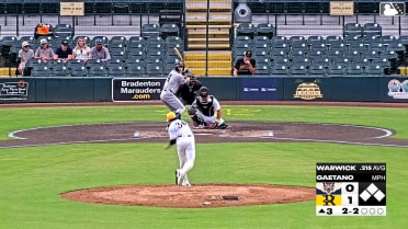 Jude Warwick homers (10) on a line drive to right field.