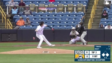 Casey Yamauchi singles on a line drive to center fielder Aaron Walton. Pedro Pineda scores. C.J. Pittaro to 2nd.