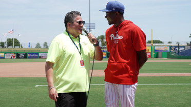 Enrique Segura after the Threshers win on April 23