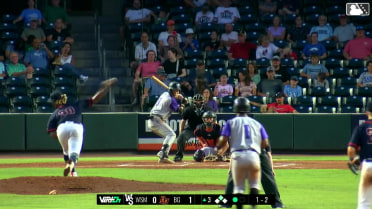 Yoniel Curet records his third strikeout