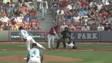 Thayron Liranzo hits his ninth home run of the season