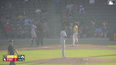 Nick Monistere triples (1) on a sharp fly ball to center fielder Brendan Summerhill. Xavier Neyens scores.