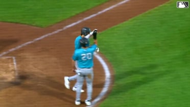 Jacob Gonzalez hits his first Triple-A homer