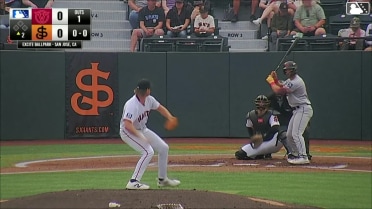 Weber Neels homers (3) on a fly ball to left center field.