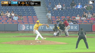 Max Burt out on a sacrifice fly to center fielder Jaison Chourio. Justice Bigbie scores.