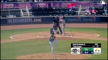 Kevin Kilpatrick Jr. singles on a fly ball to right fielder Damon Keith. Cal Conley scores.