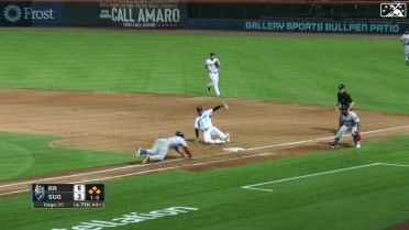 J.J. Matijevic makes backhand play, gets the out