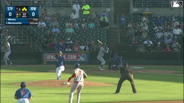 Cody Morissette out on a sacrifice fly to right fielder Brett Bateman. Aaron Sabato scores. Orlando Arcia to 3rd.