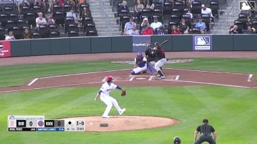 Ryan Galanie homers (1) on a fly ball to left field. Caden Connor scores.