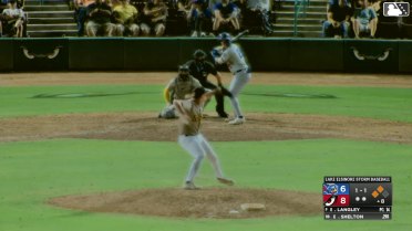 Easton Shelton singles on a ground ball to center fielder Alex Conover. Francisco Espinoza scores. Abel Lorenzo scores.