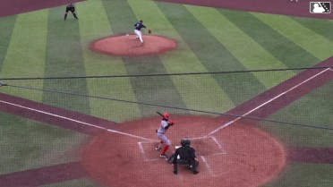 Caleb Hobson singles on a line drive to right fielder Carlos Jimenez. Jacob Hinderleider scores.