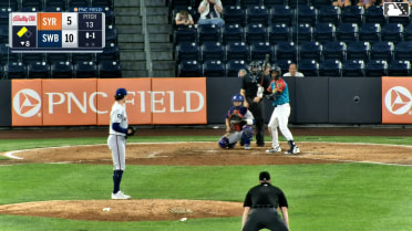 Marco Luciano doubles (10) on a sharp line drive to left fielder Ryan Clifford. George Lombard Jr. scores. J.C. Escarra to 3rd.