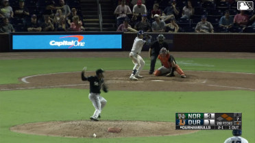 Oliver Dunn grounds into a double play, second baseman Payton Eeles to shortstop Brandon Butterworth to first baseman Ryan Noda. Xavier Isaac out at 2nd. Oliver Dunn out at 1st.