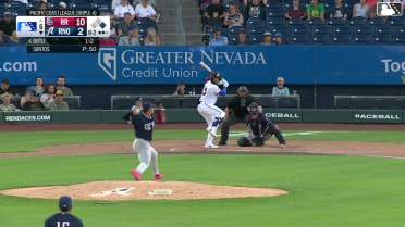 Angel Ortiz homers (5) on a line drive to right center field. Manuel Pena scores.