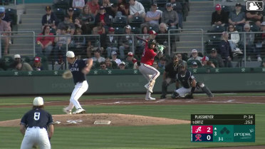 Angel Ortiz homers (4) on a fly ball to right field.