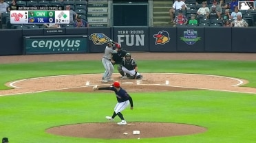 Brett Wisely homers (5) on a fly ball to center field. Carlos Santana scores.