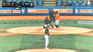 Braylin Tavera singles on a ground ball to left fielder Corey Collins. Colin Tuft scores.