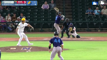Drew Brutcher singles on a line drive to right fielder Sam Kulasingam. Cameron Sisneros scores. Jason Schiavone to 3rd.