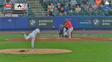 Cayden Wallace homers (9) on a fly ball to left field.