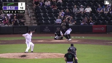 Jhonny Severino out on a sacrifice fly to right fielder George Wolkow. Camden Janik scores. Sammy Stafura to 3rd.