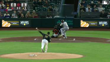 Pablo Reyes singles on a line drive to right fielder Bo Davidson. Arol Vera scores. Raudi Rodriguez scores.